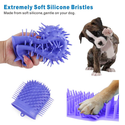 Dog Paw Cleaner Cup with Towel - Portable Pet Foot Washer and Grooming Brush for Dogs and Cats 